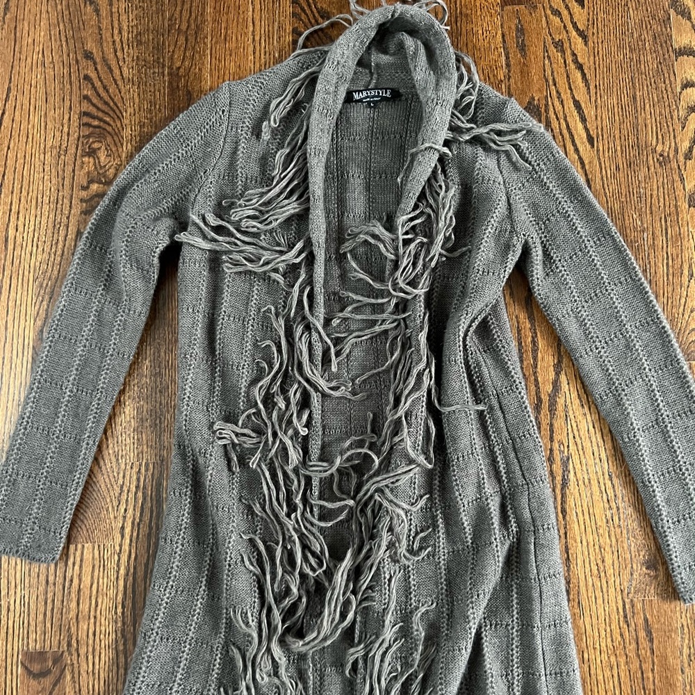 Brown Mohair Cardigan/Duster